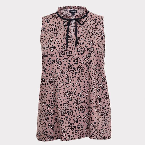 torrid Tops - Torrid Brown Leopard Tie Neck Tank 1X NWT 11806739